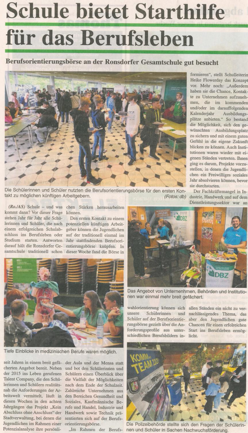 Börse „Schüler und Beruf“