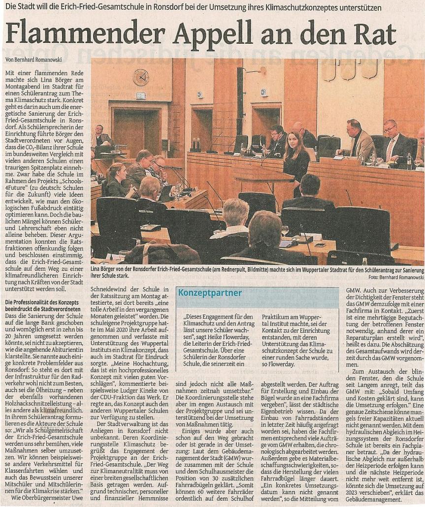 "Flammender Appell an den Rat"