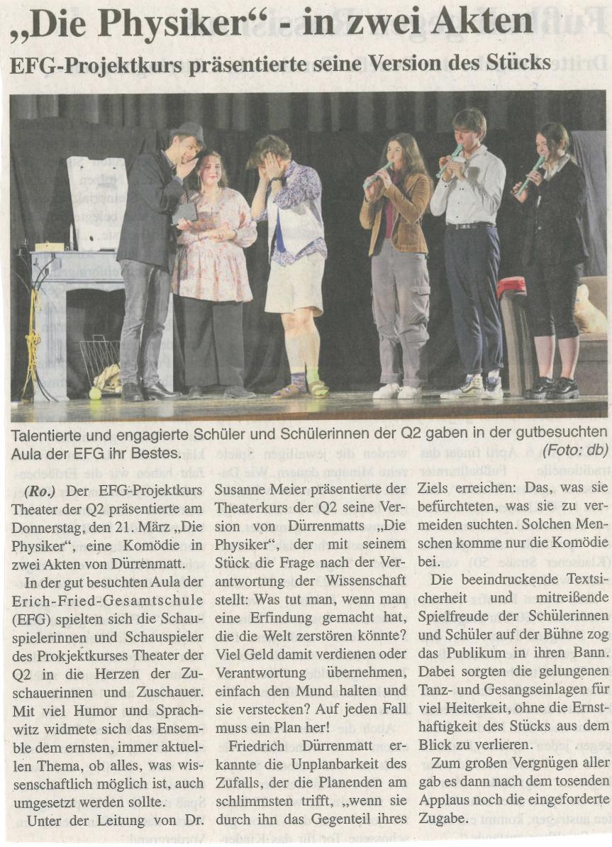 Q2 Projektkurs zeigen Die Physiker