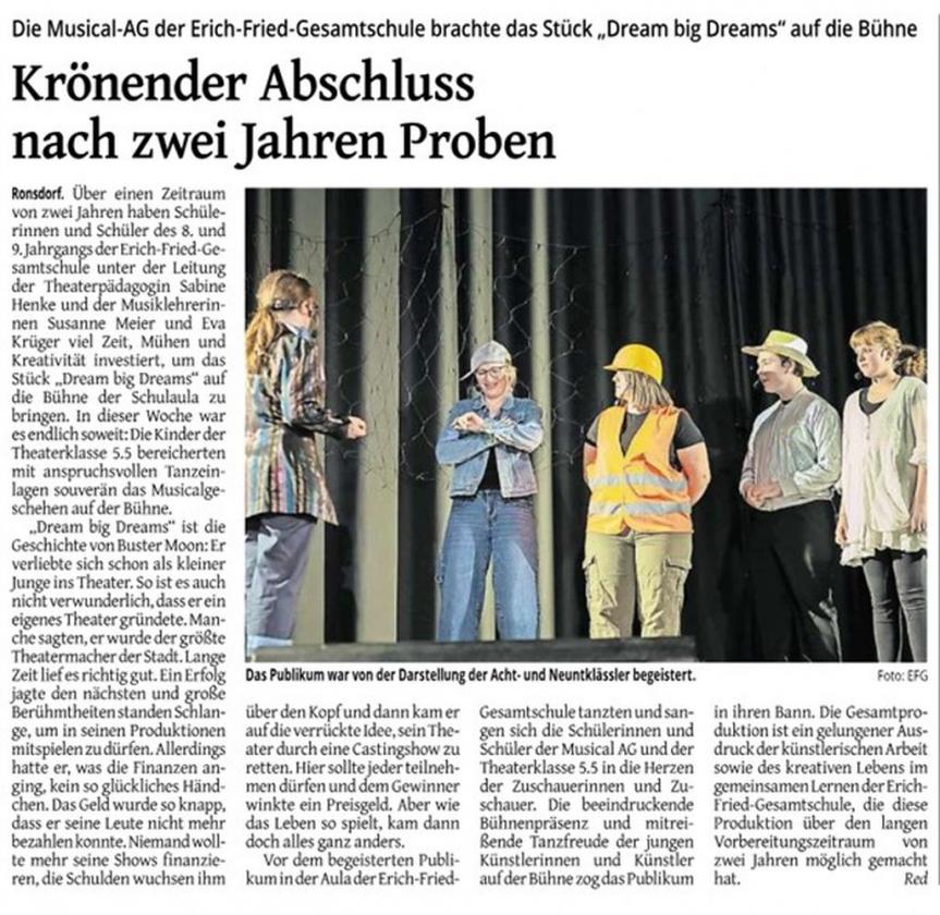 Musical AG "Dream big Dreams"