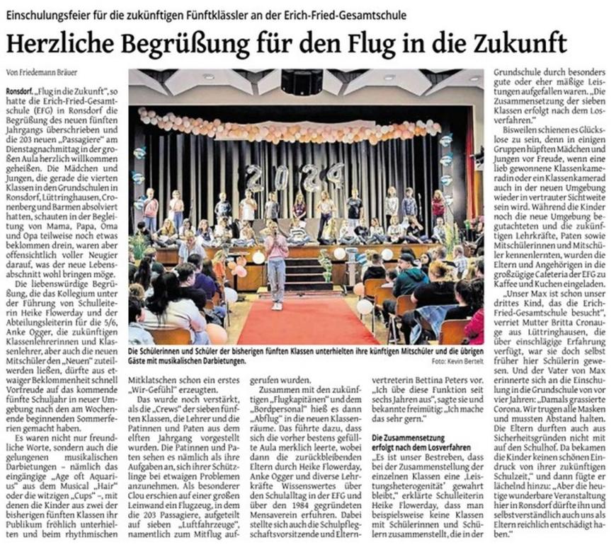 Einschulung 5. Jg 2024/24