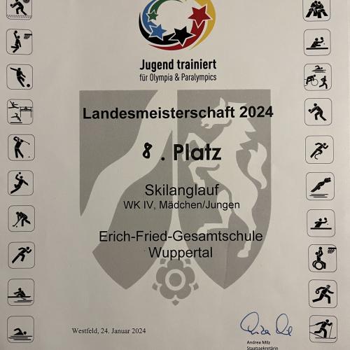 Herzlichen Glückwunsch! – EFG Nordic Sports AG erzielt 8. Platz bei den Landesmeisterschaften im Skilanglauf